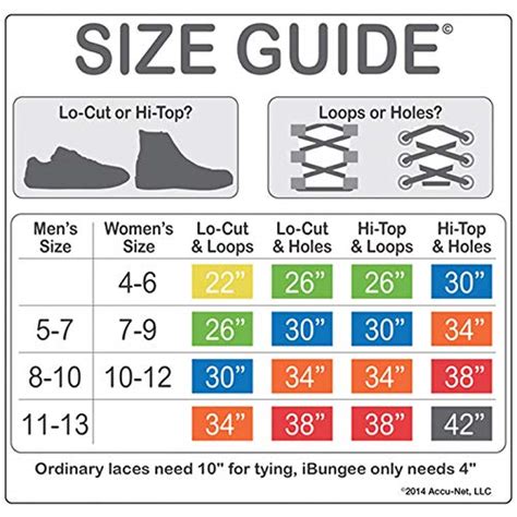 adidas lace size chart.